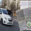Mashina kapotida do‘stini “sayr qildirgan” qizga chora ko‘rildi (video)