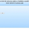 Test sinovining javoblari chiqdi. Shu erda tekshirib ko‘ring