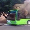 Toshkentda yana bir Mercedes rusumli avtobus yonib ketdi