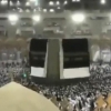 Makkada ro'y bergan kuchli shamol Ka`ba yoping'ichini uchirib ketdi (video)