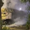 Урганчда юк машинаси ёниб кетди