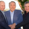 Мирзиёев ва Путин Қозоғистонда Назарбоев билан учрашди (фото)