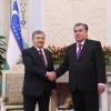 Shavkat Mirziyoyev va Imomali Rahmon yuzma-yuz muzokara o‘tkazdi (foto)
