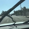 Haydovchi mashinaning old oynasida ilon borligini payqab qoldi (Video)