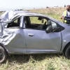 Jizzaxda Spark yo‘ldan 100 metr nariga uchib tushdi, haydovchi esa oynadan otilib ketgan (video)
