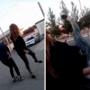 Kattaqo‘rg‘onda qizlar avval raqsga tushib, so‘ng harakatdagi mashina kapoti o‘ctida tomosha ko‘rsatdi (video)