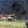 Қозоғистонда ичида йўловчилари бўлган автобус ёниб кетди