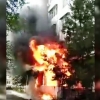 Тошкентда кўп қаватли уйда рўй берган ёнғиндан 1-7-қаватлар зарар кўрди (фото)