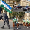 Тошкентда ҳарбий отлиқ отрядларининг Ўзбекистон давлат байроғи марши ва ярим марафон ўтказилди (фото)