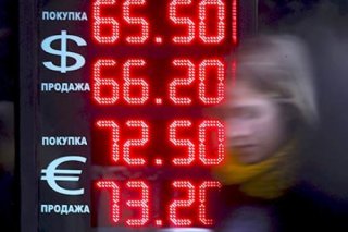 Moskva birjasida dollar kursi 65 rubldan oshdi