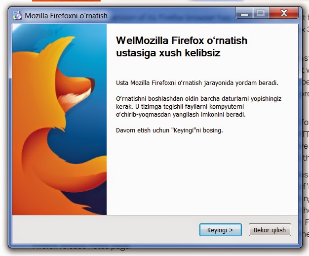 Mozilla Firefox’ning 36-versiyasi o‘zbek tilida ham chiqarildi