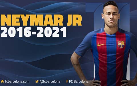 «Barselona» Neymar bilan 2021 yilgacha yangi shartnoma imzoladi