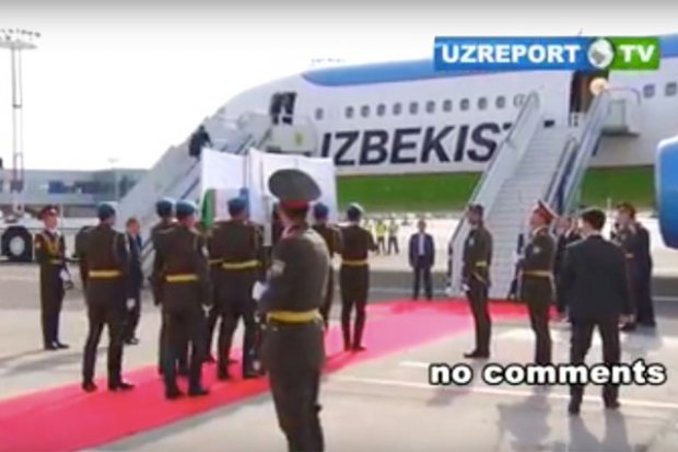 Видео: Аэропортда Президент билан видолашув