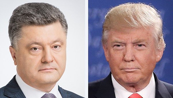 Трамп ва Порошенко ўртасида телефон орқали суҳбат бўлиб ўтди