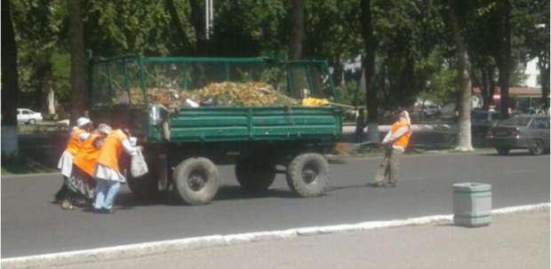 Toshkentda “Odam-traktor”lar (foto)
