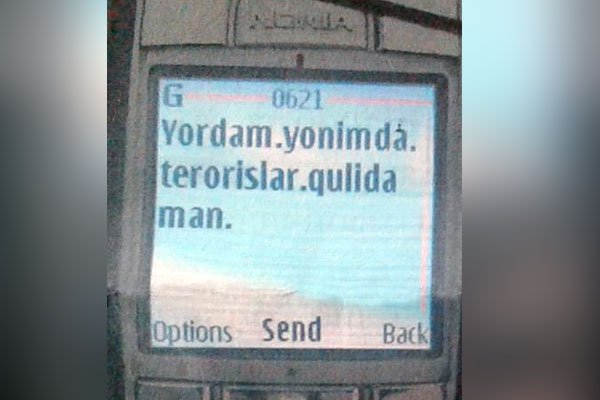Қашқадарёлик йигит SMS-хабардаги «террорист» сўзи учун қўлга олинди