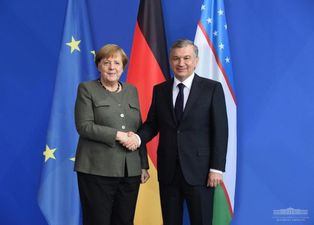 Shavkat Mirziyoyev Angela Merkel bilan uchrashdi (foto)