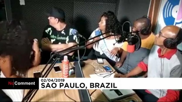 Бразилиядаги радиостанцияга қуролли босқинчилар ҳужум қилишди (видео)