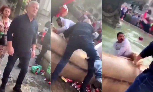 «Liverpul» fanatlari Barselonada tartibsizlik chiqarmoqda (video)