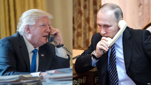 Putin va Tramp telefon orqali 1,5 soat suhbatlashishdi