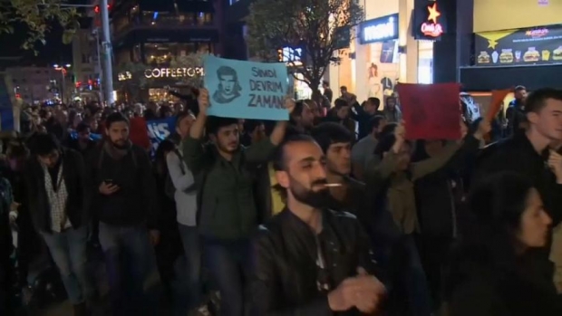 Turkiyada norozilik namoyishlari boshlandi (video)