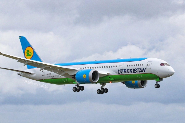 Ўзбекистонга мўлжалланган янги Boeing 787-8 Dreamliner синов парвозини амалга оширди