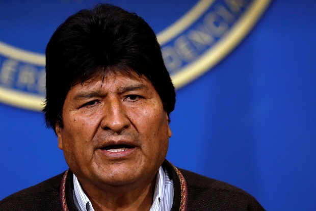 Boliviya prezidenti iste'foga chiqishini e'lon qildi