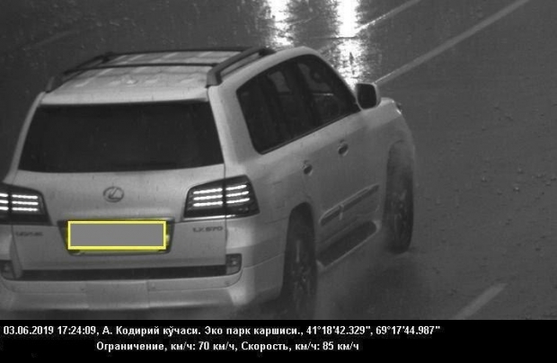 Lexus haydovchisi tezlikni oshirgani uchun 29 marotaba kameraga tushgan