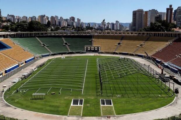 Braziliyadagi futbol stadionlari shifoxonaga aylantirilmoqda (foto)