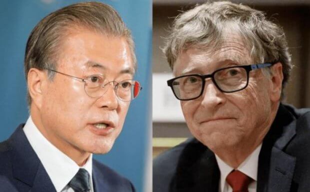 Жанубий Корея президенти Билл Гейтс билан коронавирус вакцинаси ишлаб чиқиш масаласини муҳокама қилди