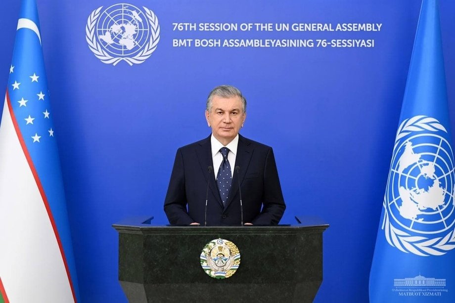 Shavkat Mirziyoyev BMT Bosh Assambleyasining 76-sessiyasida nutq so‘zladi