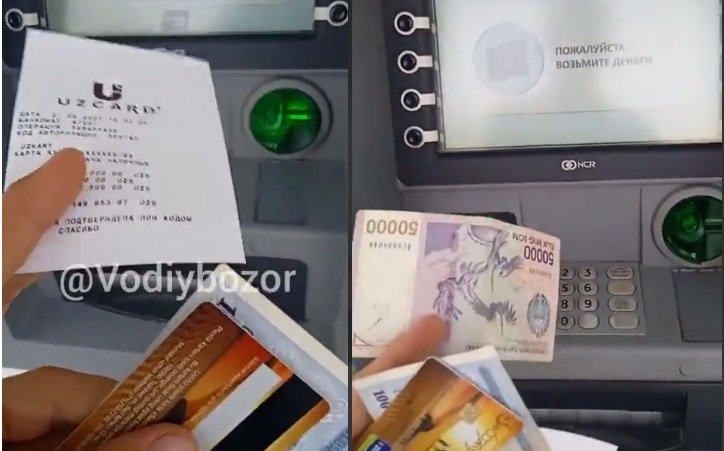 Namanganda bankomat 10 ming o‘rniga 50 ming so‘mlik kupyura chiqarayotgani bo‘yicha izoh berildi