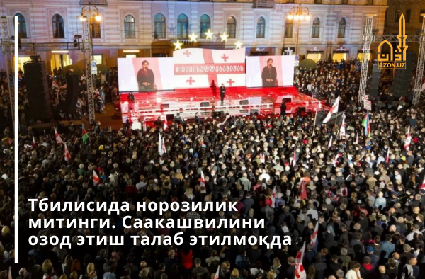 Тбилисида норозилик митинги. Саакашвилини озод этиш талаб этилмоқда