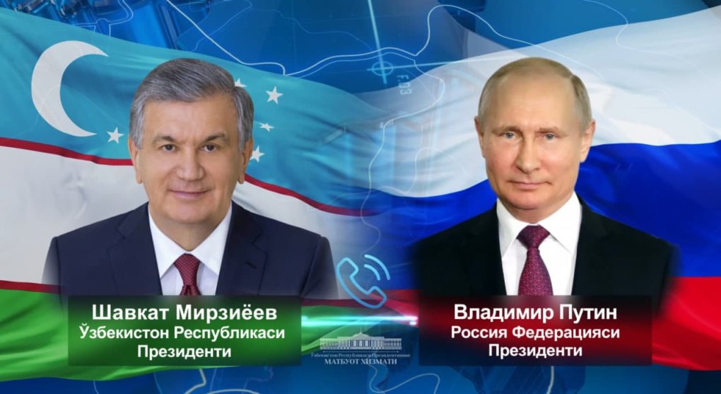 Shavkat Mirziyoyev va Vladimir Putin telefon orqali muloqot qildi