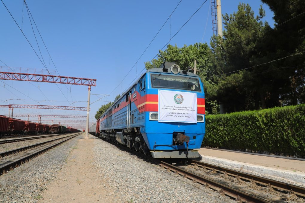 O‘zbekiston Afg‘onistonga 58 ta vagondan iborat poyezdda insonparvarlik yordamini jo‘natdi