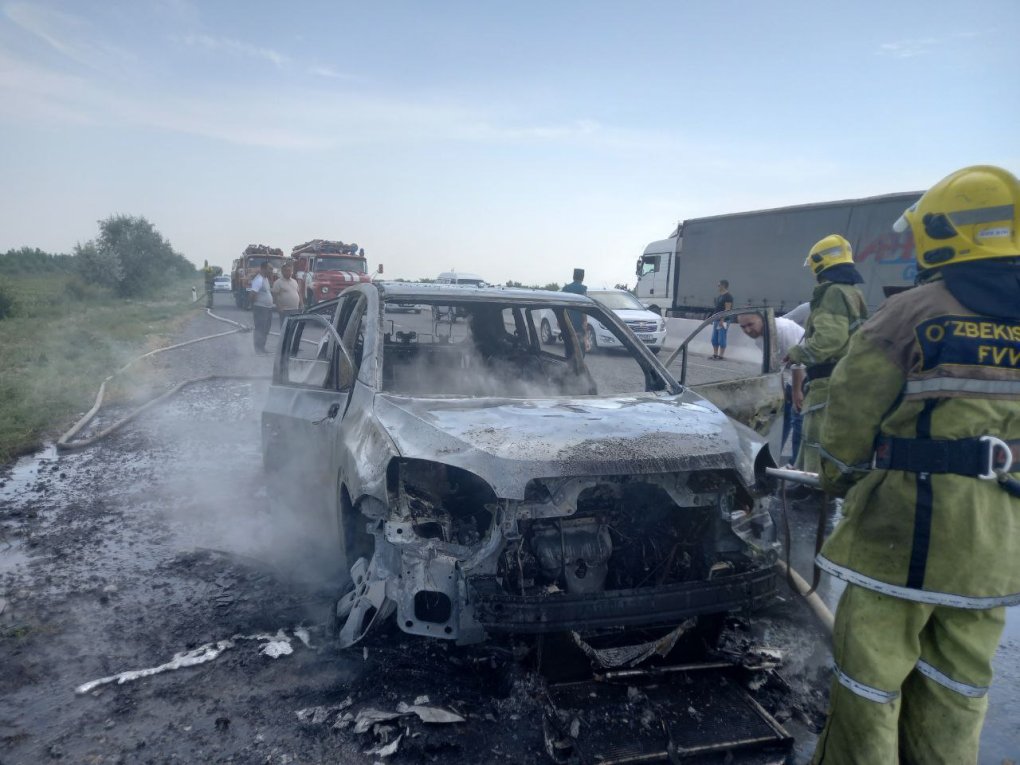 Farg‘ona viloyatida harakatdagi Orlando yonib ketdi