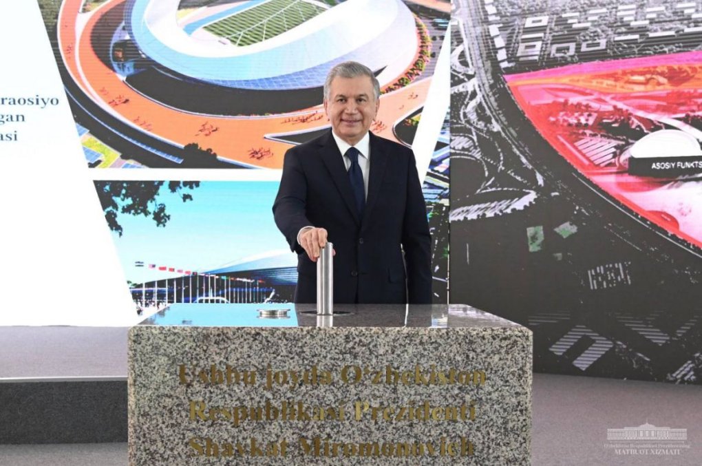 Shavkat Mirziyoyev Olimpiya shaharchasi qurilishini boshlab berdi