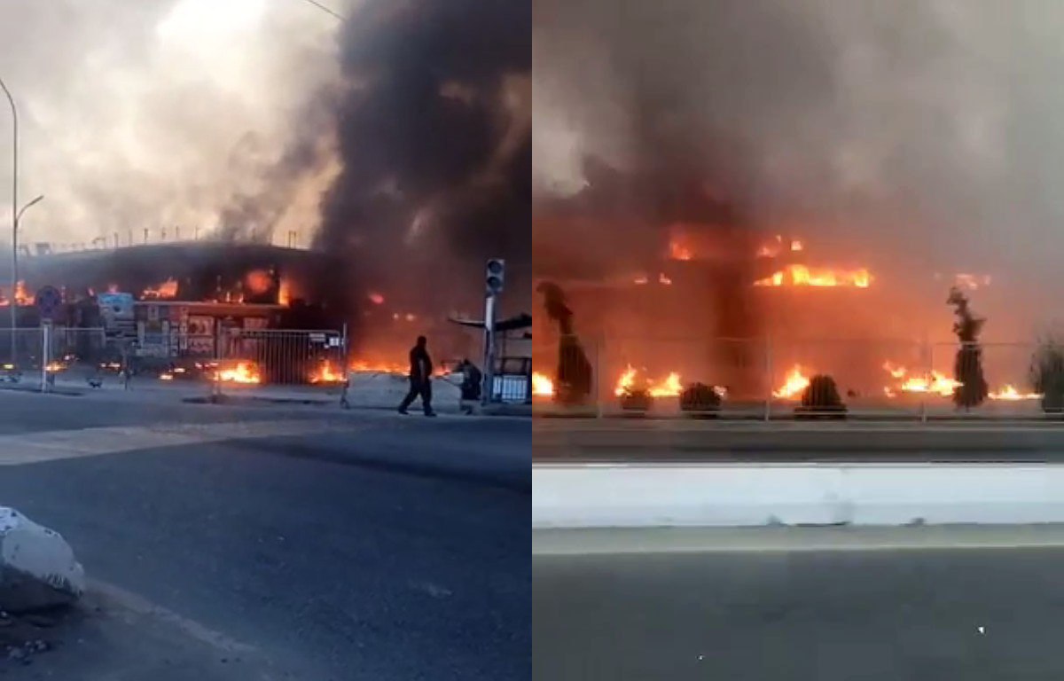 Surxondaryodagi ikki qavatli savdo do‘konida yong‘in chiqdi (video)