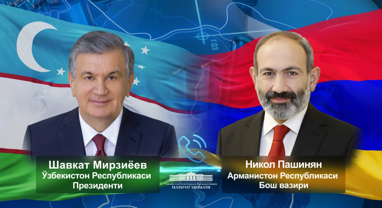 Shavkat Mirziyoyev va Nikol Pashinyan o‘zaro munosabatlarni rivojlantirish masalasini muhokama qildi