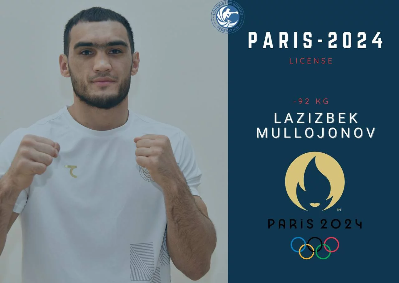 Lazizbek Mullajonov Parij Olimpiadasi yo‘llanmasini qo‘lga kiritdi