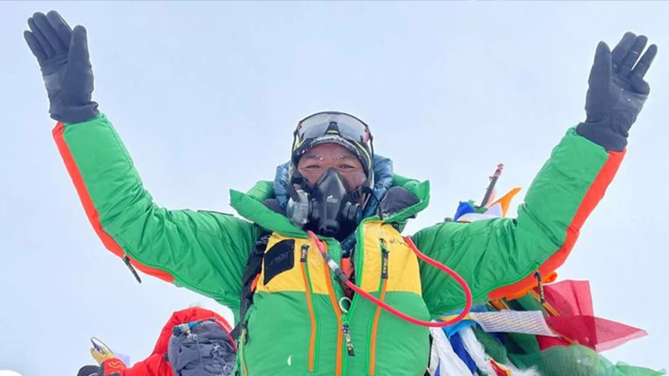 Nepallik sherpa Everestni zabt etish bo‘yicha rekord o‘rnatdi расм