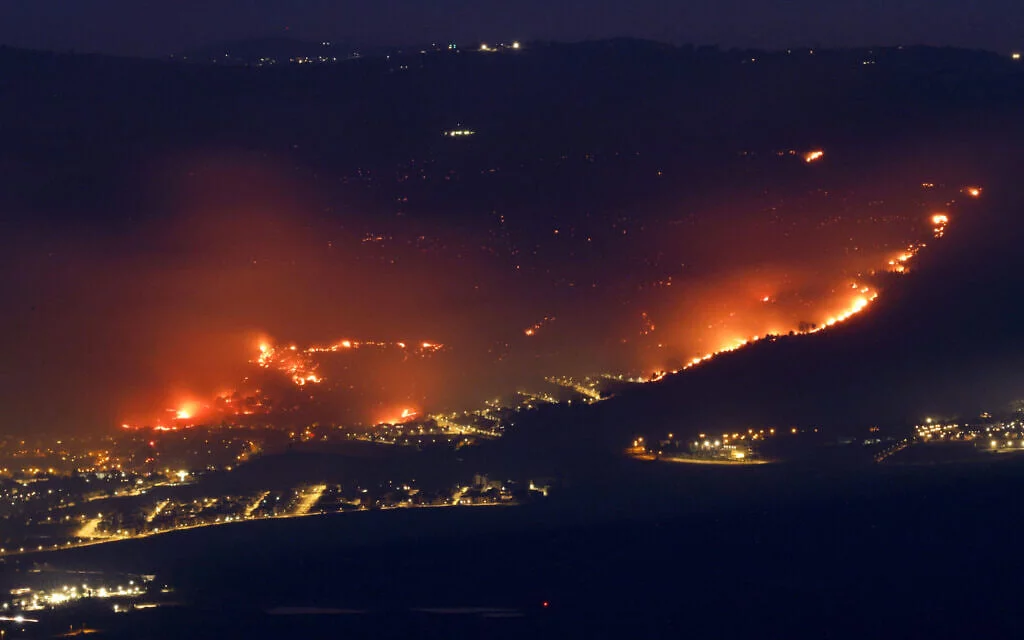 “Hizbulloh” hujumi natijasida Isroilda o‘rmon yong‘inlari avj oldi (video)