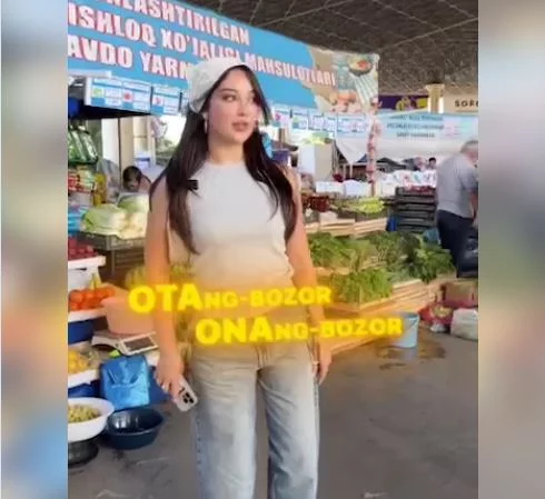 Aktrisa Asal Shodiyeva Oloy bozoriga tushib, meva va sabzavotlar xarid qildi (video)