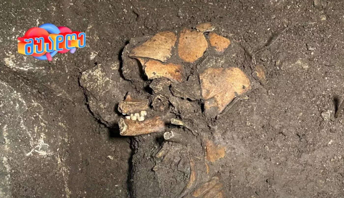 Gruziyada 10 ming yil avval yashagan bola skeleti topildi расм