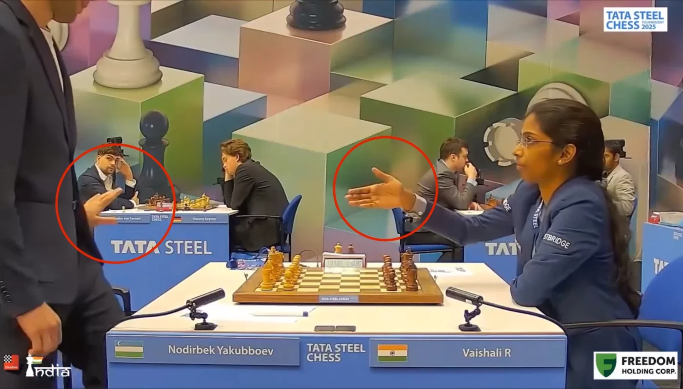 Nodirbek Yakubbayev apologizes after meeting with Indian chess player (video)