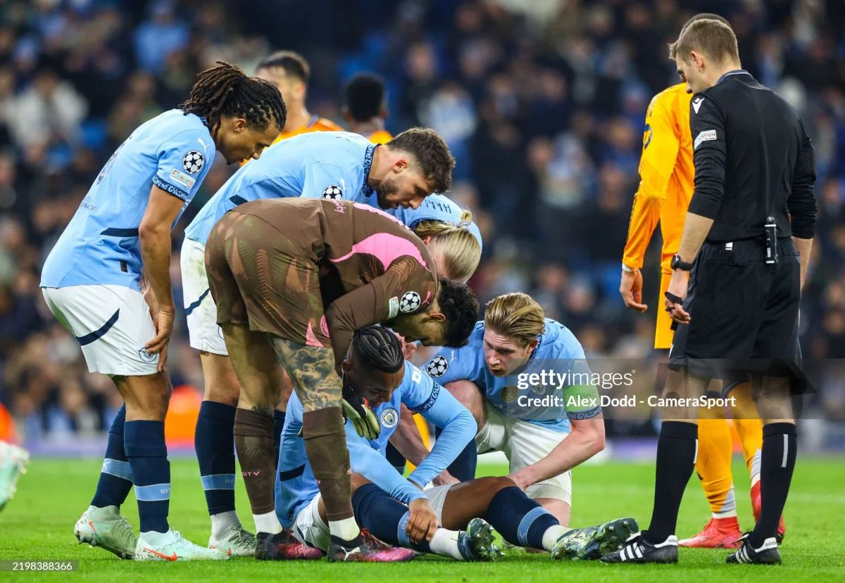 "Manchester City" defender Manuel Akanji was seriously injured