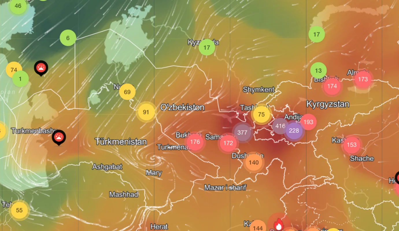 O‘zbekistonda eng yomon havo sifati qayd etilgan hudud aniqlandi