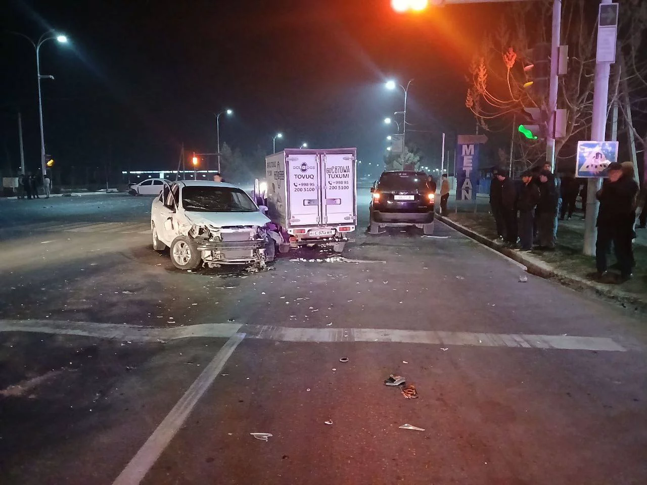 An accident involving 4 cars took place in Andijan