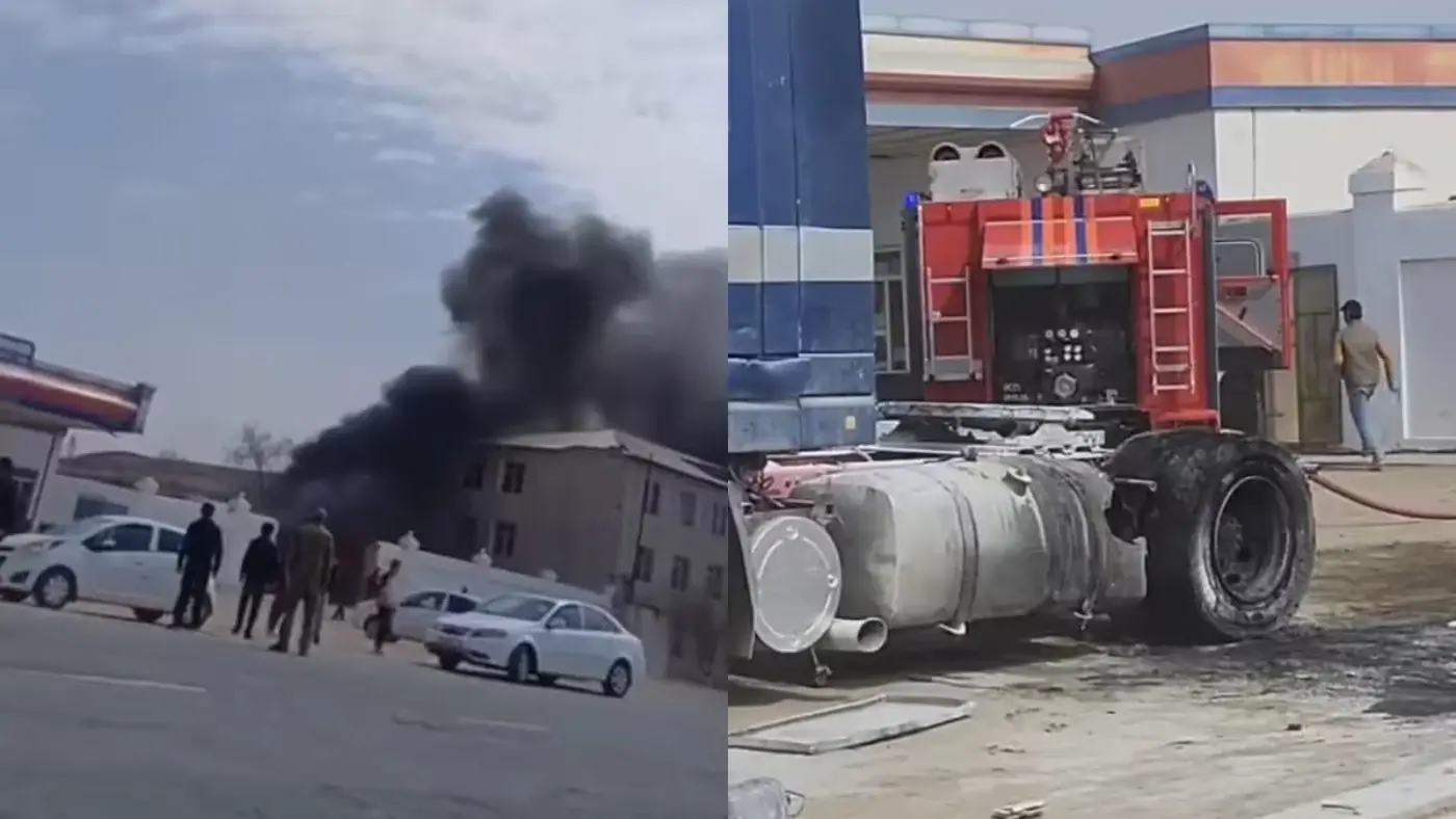 The tank of a truck exploded in Karakalpakstan