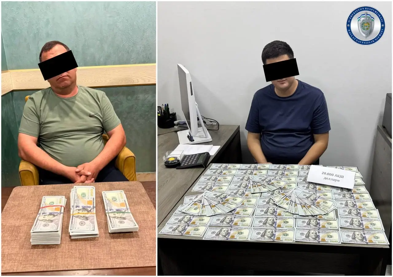 Ички ишларнинг икки мансабдори катта миқдорда пора билан ушланди